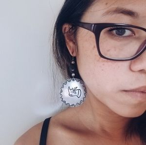 2/$10 Round metal dangle earrings